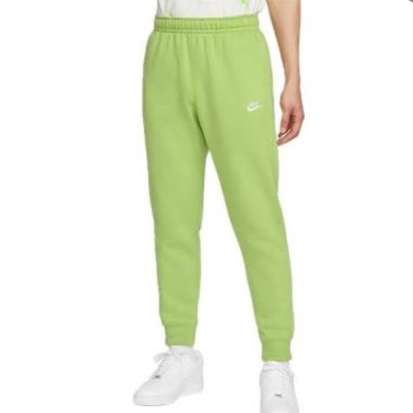Nike Kids Lime Green Fleece Joggers - Picture 1 of 9